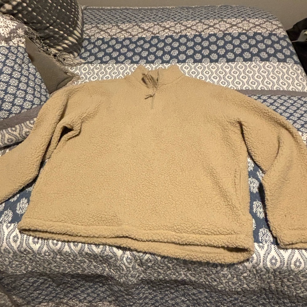 Old Navy Men's Beige Zip-Up Sweater